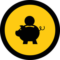 pig, bank, piggy, money, icon, vector, coin, savings, business, animal, pink, finance, illustration