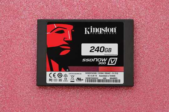 TERNOPIL, UKRAINE - JUNE 20, 2022: Kingston ssdNOW 300 SSD solid state  drive storage 240gb assembled in Taiwan under the Kingston Technology  Corporation Stock Photo | Adobe Stock