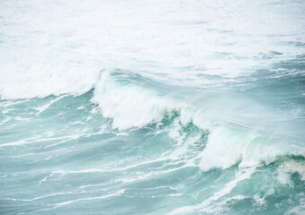 big waves breaking out at sea