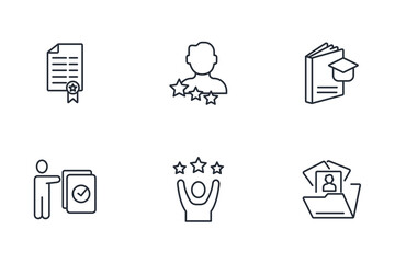 urriculum Vitae icons set . urriculum Vitae pack symbol vector elements for infographic web