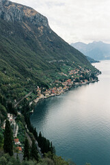 Small town on the shores of Lake Como. Varenna, Italy