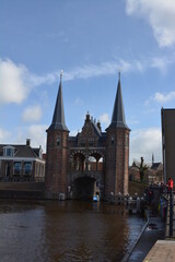 Fototapeta premium A view on beautiful architecture of Sneek, Netherlands. 