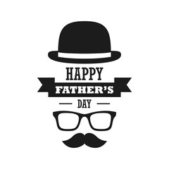 Happy Father's Day design on white background