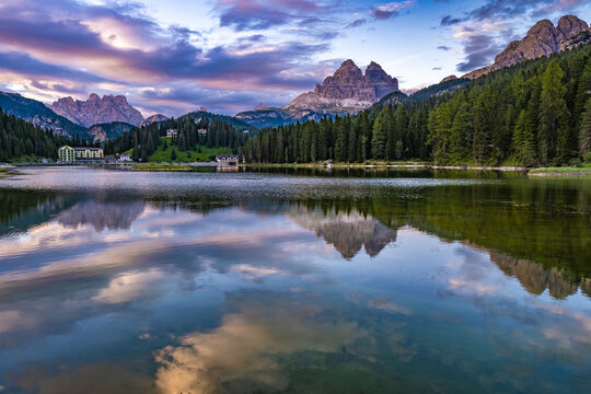 Abendstimmung am Misurinasee