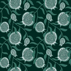 Autumn fruit seamless pomegranate pattern for wrapping and clothes print and fabrics and notebooks and kids