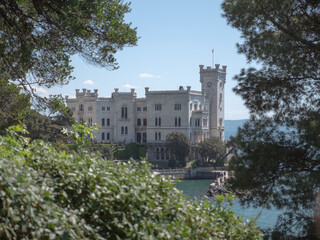 Fototapeta na wymiar Castle Miramare in Italy, Trieste