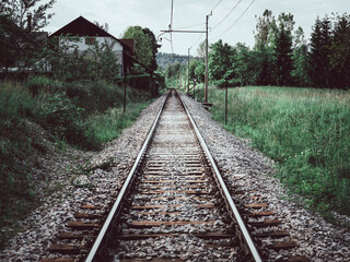 Rail in Slovenia with a vintage look.