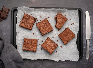 Food photography of brownie, dessert, baking, pastry