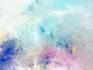 blue abstract fractal background 3d rendering illustration