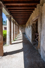 Fototapeta premium view of the Herculaneum excavation, Naples, Italy