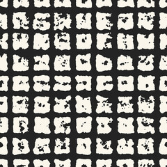 Monochrome Grunge Textured Grid Pattern