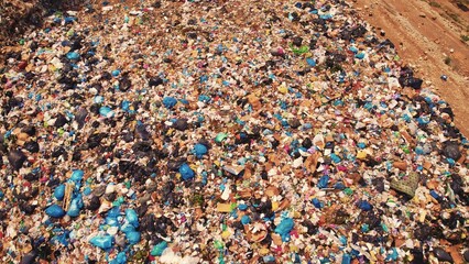 Plastic waste concept. People struggling with the problem of micro plastics. What about recycling. High quality photo