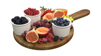 fruit set on a transparent background