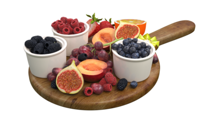 fruit set on a transparent background