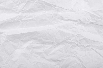 White crumpled paper background