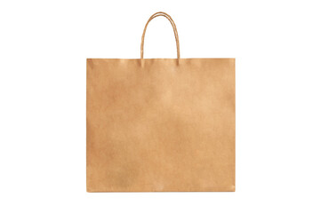 Brown paper bag isolated on white background.