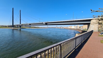 Fototapeta na wymiar Car bridge over a river