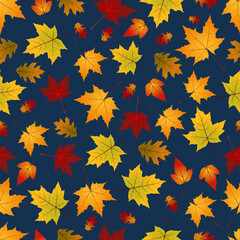 Naklejka na ściany i meble Autumn style seamless vector background 