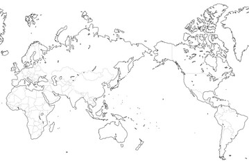 白地図　世界
