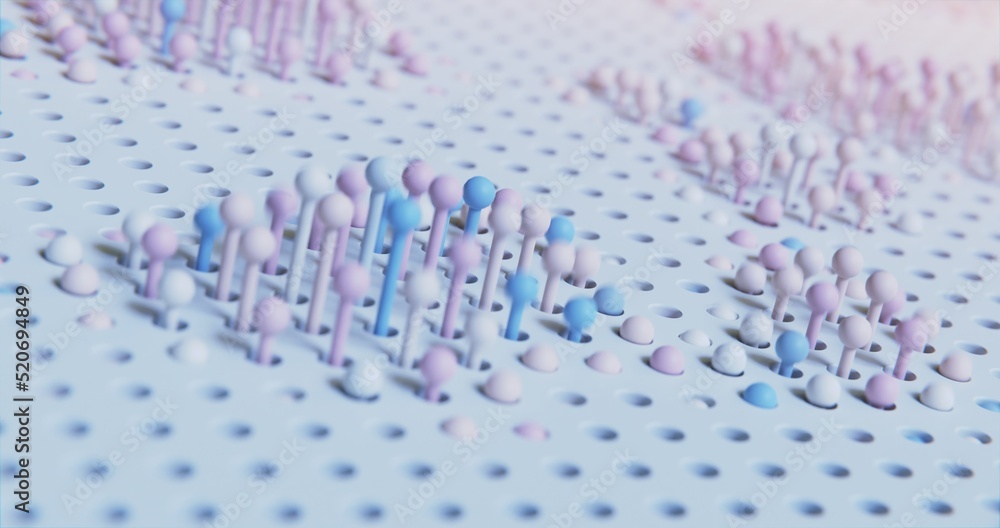 Poster satisfying 3d render in motion animation. abstract animation. loop animation.bright modern seamless 