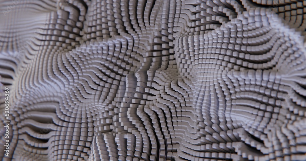 Poster abstract digital in moton flow 3d render of tentacles. futuristic point wave. technology background.