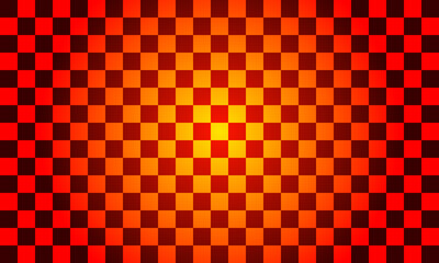 Fototapeta premium グラデーションとチェックをブレンドした背景素材(オレンジ系メイン)