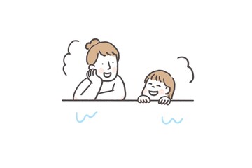 お母さんと子どもでお風呂