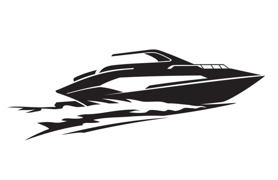 Speed boat drawings Royalty Free Vector Image - VectorStock