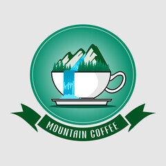 Coffee badge in green