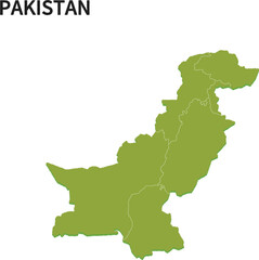 パキスタン/PAKISTAN,の地域区分イラスト