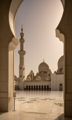 A Beautiful view of the King Zayed Masjid in UAE