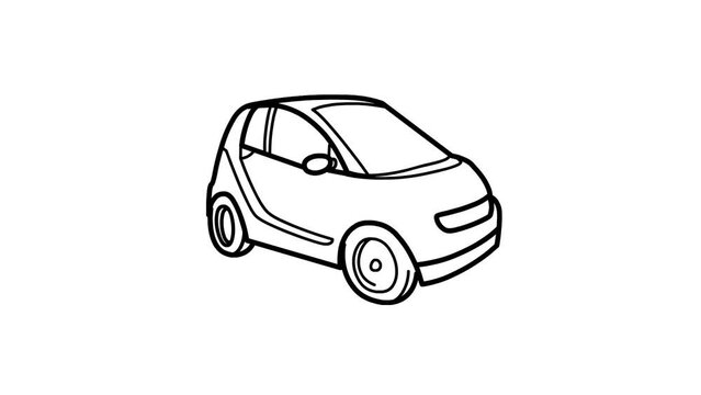Car Sketch and 2d animated, transportation 