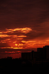 The could texture in sunset