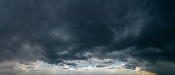 Fantastic thunderclouds at sunrise