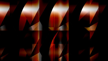 abstract red, black and silver background with waves