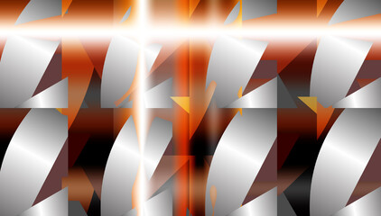 abstract orange and silver background with waves