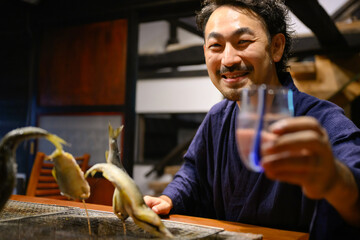 Sake in a Japanese house 　Front