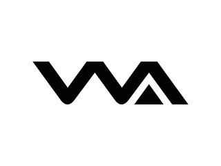 VVA, WA alphabet letter vector logo template.eps