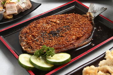 Freshly cooked Fried Boneless Bangus or fried boneless milkfish