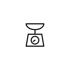 Weight scale line icon vector design