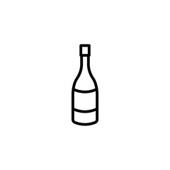 Champagne bottle line icon vector design