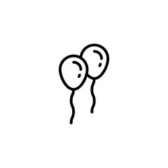 Fototapeta premium Balloon line icon vector design