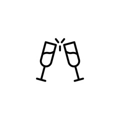 Cheers line icon vector design