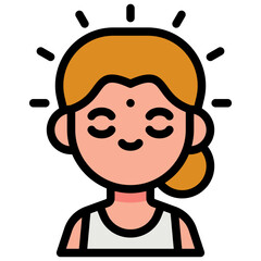 meditation filled outline icon