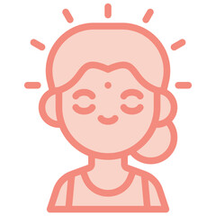 meditation two tone icon