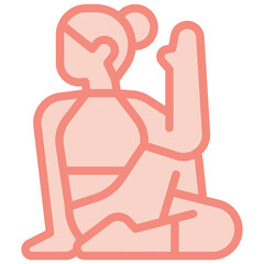 yoga two tone icon