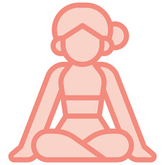 yoga two tone icon