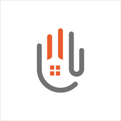 Fototapeta premium Hello guest house and motel logo