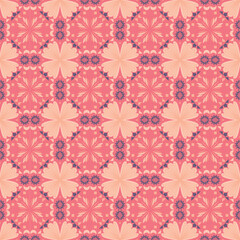 Seamless Background Retro Garden Nature Aboriginal Floral Damask Traditional Pattern Art