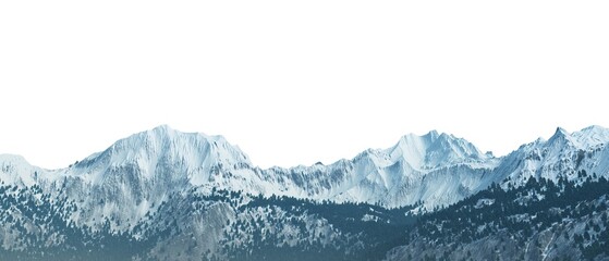 Snowy mountains Isolate on white background 3d illustration - 520714425